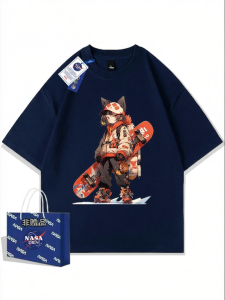 Áo Thun Hình In Cổ Tròn Mùa Hè Cotton Nasa Collaboration