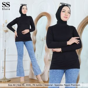 manset inner turleneck manset badan kaos dalaman hijab sepandek rayon premium