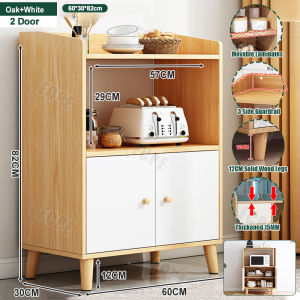 【Free Shipping】Kitchen Cabinet Multifunctional Side Cabinet Sideboard Simple Household Storage Cabinet Locker Oven Microwave Shelf Wood Cabinet For KIthcen Storage 4 Doors 120CM KItchen Cabinet High-Quality Large Load-Bearing With Drawer