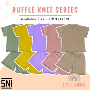 SETELAN BAJU ANAK CEWEK 1-8 TAHUN "RUFFLE KNIT SERIES" / SETELAN BAJU ANAK KELFI