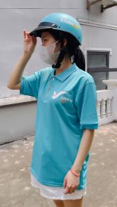 Áo Thun Polo Ngắn Tay Xanh SM Taxi Hàng Chuẩn Công Ty