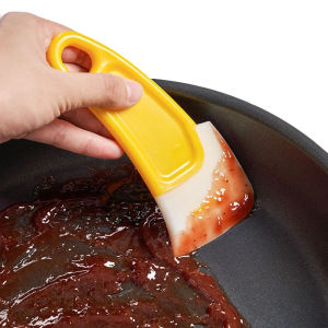 Kitchen Scraper Oil Stain Cleaning Silicone Spatula Cake Baking Pastry Gadgets Dirty Pan Pot Dishes Cleaner Tools Scraper