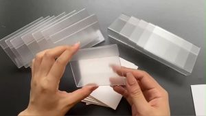 20pcs Acrylic Clear Sign Display Holder  L-shaped Desktop Price Tag Display Stand Business Card Holders