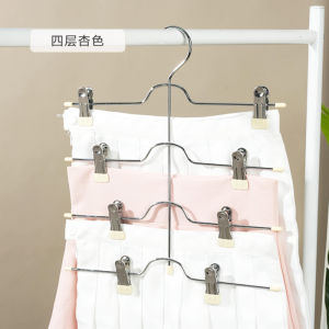 Multi-Layered Clothing Drying Rack Skirt Organizer Short Skirt Hanger Seamless Multi-Functional Space-Saving Wardrobe Accessory