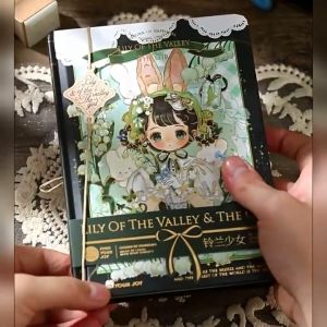 Sổ tay bìa cứng - nhật kí ghi chép a5 phong cách cổ điển chủ đề tiểu tiên nữ - lily of the valley and the girl