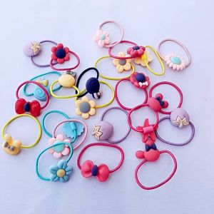 GGS ACC214: 20PCS Ikat Rambut Anak Karakter & Pouch Gratis