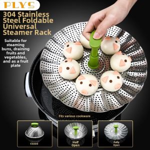 Foldable Multi-Function Kitchen Steamer