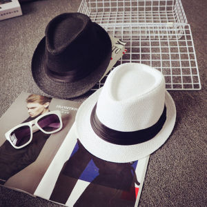 1-6 Y Summer Kids Straw Hat Outdoor Breathable Panama Sun Hat Baby Boy Jazz Cap Toddler Bruno Mars Fedora Hats
