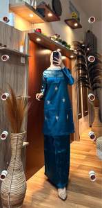 STELAN ROK BAJU KURUNG MOTIF PAYET
