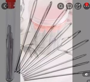 9pc DIY เครื่องมือ บิ๊กอาย เข็ม สแตนเลส เย็บปักถักร้อย ปักครอสติส ชูดถักนิตติ้ง ชูด เข็มเย็บผ้า