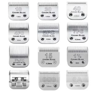 Detachable Pet Dog Grooming Clipper Ceramic Edge Blade Compatible with most AndisOster A5Wahl KM10 Series Clippers