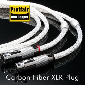 XLR Cables Hi end 6AG XLR Audio Cable 12 Strands OCC Silver Plated Balanced Wire with Silver Plated Carbon Fiber XLR Plug