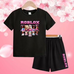 Setelan atasan kaos anak cewek roblox satu set roblox cewek usia 2-9 tahun