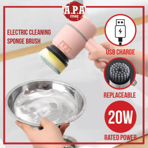 APA Multifunction Electric Cleaning Magic Brush Sponge USB Rechargeable Scrubber Kitchen Glass Shoe Brush Berus
