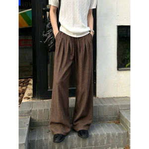 OUMULONG | Quần Tây Linen Màu Đen Dáng Rộng Nam