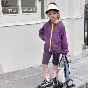 Lightweight Breathable Summer Sun Protection Clothes for Kids Baby Boys Girls Hooded Outdoor Clothing Fashionable Skin Friendly