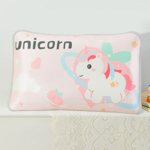 Washable Summer Childrens Ice Silk Pillowcase Kindergarten Cartoon 30x50 Student Pillow Core Cover Single Person Bedding