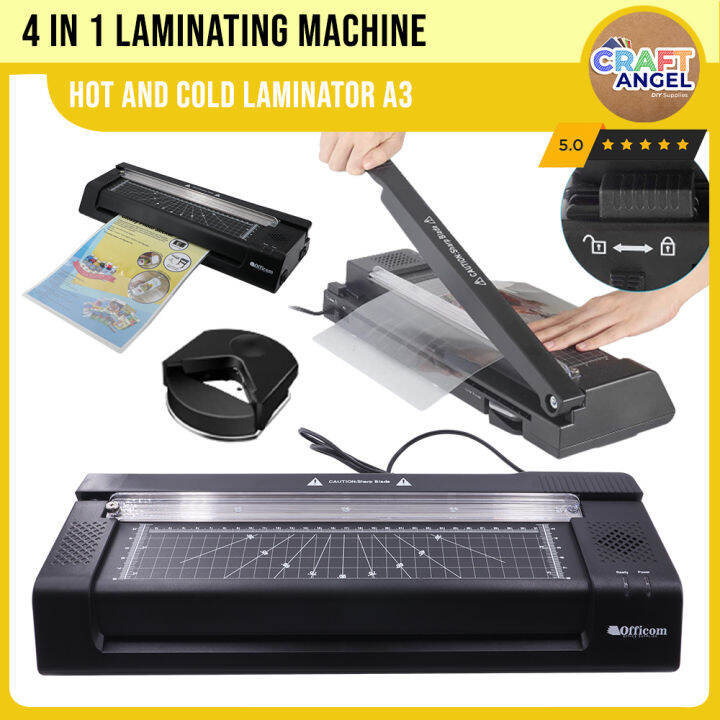 Officom 4in1 Laminating Machine A3/A4 Size Hot/Cold Reverse Feeding ...