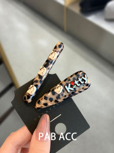 Cute Cartoon KT Cat Hair Clip Side Bangs Duckbill Clip Womens Stylish Geometric Acrylic Hair Accessories  out Sweet Style