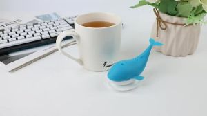Tea Infuser Silicone Tea Strainer Black Tea Filter Cute Dinosaur Elephant And Whale Loose Leaf Tea Infuser Reusable BPA-Free