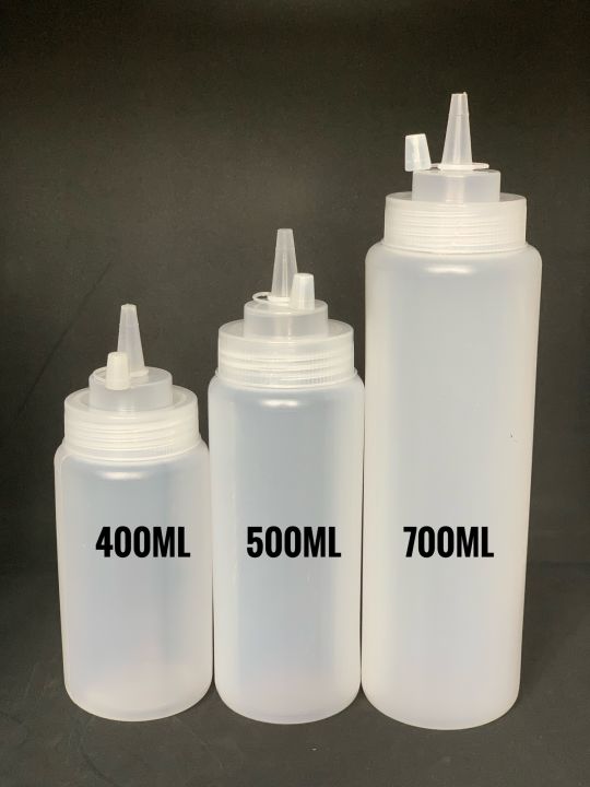 Squeeze plastic Bottle with Cap for syrup, oil, ketchup and other ...