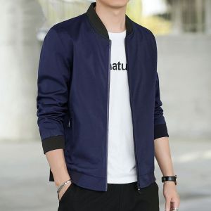 แจ็คเก็ตเบสบอลผู้ชาย ฤดูใบไม้ผลิและฤดูใบไม้ร่วง สไตล์เกาหลี เทรนด์ใหม่ แจ็คเก็ตสปอร์ตลำลองสำหรับผู้ชาย แจ็คเก็ตแบบอเนกประสงค์