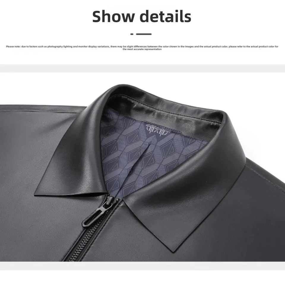 LANGDENG | Imitation Leather Men's Jacket | Lazada Singapore