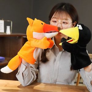 XUECHUANGYING for Children Kids Toy Stuffed Toys Panda Bear Shark Dinosaur Hand Finger Puppet Animal Puppet Plushed Doll Finger Puppet