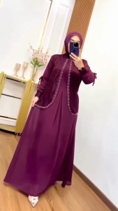 Delova Dress Ceruty Babydoll Dress Kondangan Terbaru Dress Brukat Mewah Dress Dewasa Terbaru 2025