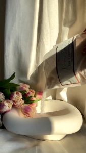 The Candledust Rhubarb Sparkle Refill Kit 330 g + 2 wicks scented powder candles burning time ~70h ( create 3-4 candles) Vegan fully recyclable certified fragrance oils burns cleanly without soot or smoke