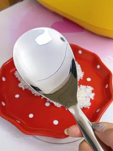 17 MILE Non-stick Rice Spoon Rice Serving Scooper Stainless Steel Large Spoon Serving Utensils Metal Spoons