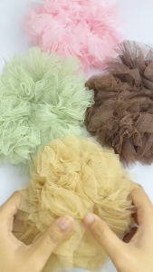 TY Cepol Hijab Scrunchie Medium Bahan Tile Cepol Hijab Tulle Anti Pusing Ikat Rambut Penambah Volume Hijab