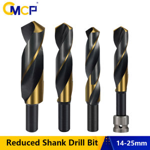 CMCP 1pc Twist Drill Bit 14mm Shank Reduced Shank HSS Twist Drill Bit For Wood Drilling Tool 14/16/18/20/22/25mm