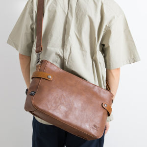 Túi Đeo Vai Da Mềm Phong Cách Hàn Quốc Đơn Giản Cho Nam Túi Đeo Chéo Công Sở Dung Tích Lớn Túi Đeo Vai Thường Ngày Túi Đựng Đồ