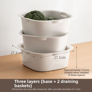 LANJIAOLUO | Double Layer Kitchen Drain Basket