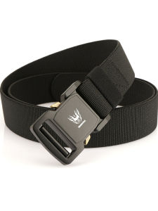 Elastic Tactical Waist Belt Quick Release Aluminum Alloy Training Dry Fast Weave Canvas Nylon Belt for Men Breathable Elastic Leather Belt