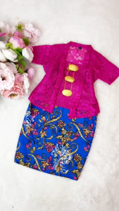 Kebaya kids murah baju raya anak budak pink electric newborn -4years 2025