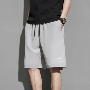 ROMON | Lomond Mens Summer Thin Print Loose Pure Cotton Sporty Casual Beach Five-Quarter Length Shorts Trendy Youth Active Style