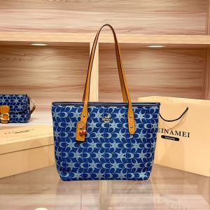 Ladies handbag light luxury retro denim canvas bag fashionable 2025 new shopping bag high-end single shoulder crossbody bag