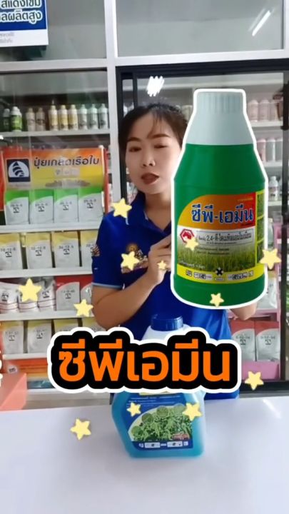 ยากำจัดหญ้า ซีพีเอมีน 24D กำจัดวัชพืชใบกว้างและกก 1 ลิตร