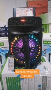 SPEAKER BLUETOOTH KARAOKE PORTABLE STREO TRABLE BASS FLECO F-8511 LED - 85 INCH FREE MIC WIRELESS / MIC TANPA KABEL KARAOKE + REMOTE - SPEAKER KARAOKE FULL BASS BATERAI TANAM TAHAN LAMA - T.C