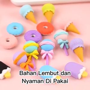 Penghapus Pensil Set 4 in 1 Motif Donat Lolipop Es Krim