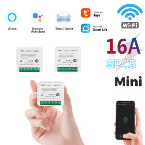 16A Two Way Control Tuya/Smartlife APP Remote Control for Alexa Google Home Automation DIY WiFi Mini Smart Light Switch