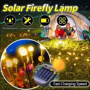 Solar LED Light Outdoor Garden Decoration Landscape Lights Firework Firefly Lawn Lamps Country House Terrace Balcony Decor Lamp