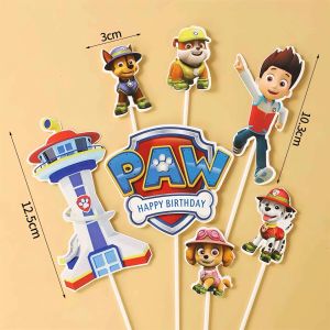 Paw Patrol | PAW Patrol Dog Team 7 Cái/bộ Trang Trí Bánh Bộ Tượng Nhỏ Trang Trí Sinh Nhật Bé Trai Đồ Dùng Tiệc Sinh Nhật Rick Play Toy Leader PVC Hình Hoạt Hình