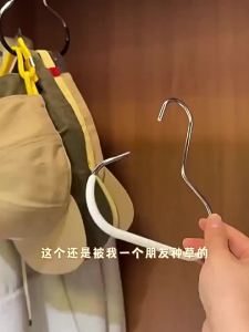 Heavy Duty Metal Hat Hanger Hook Multifunctional Closet Storage Organizer for Hats Scarves Belts Wardrobe Space Saving Rack