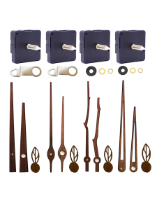 Ultra Long Axis Silent Quartz Clock Core Walnut Wood Clock Hands Year Ring Hanging Clock Accessories Square Shape Battery Powered