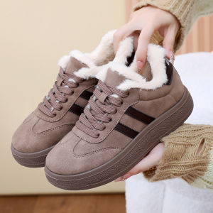 2025 Winter New Womens Fleece Casual Shoes Comfortable Warm Waterproof Skid-proof Sole Free Shipping Womens Shoes