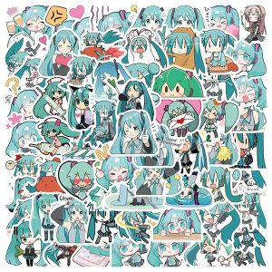 Bandai | 60 Pcs/Set Sticker Hatsune Miku Action Figures Megurine Luka Kagamine Rin Len Kaito Meiko Virtual Music Girls Gift Toy