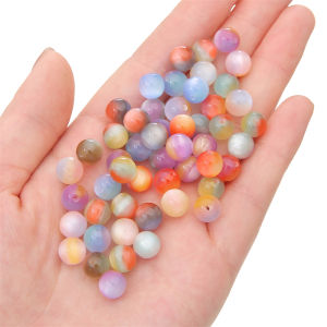 8เรซิ่นมม. ไล่ระดับสีเช่นลูกปัดทรงกลมตาแมวสำหรับสร้อยข้อมือทำด้วยมือสร้อยข้อมือสร้อยคอต่างหูพวงกุญแจเครื่องประดับงานฝีมือ DIY